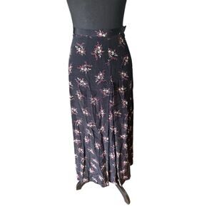 Vintage Laura Ashley Floral Maxi Skirt Cottagecore Prairie XS